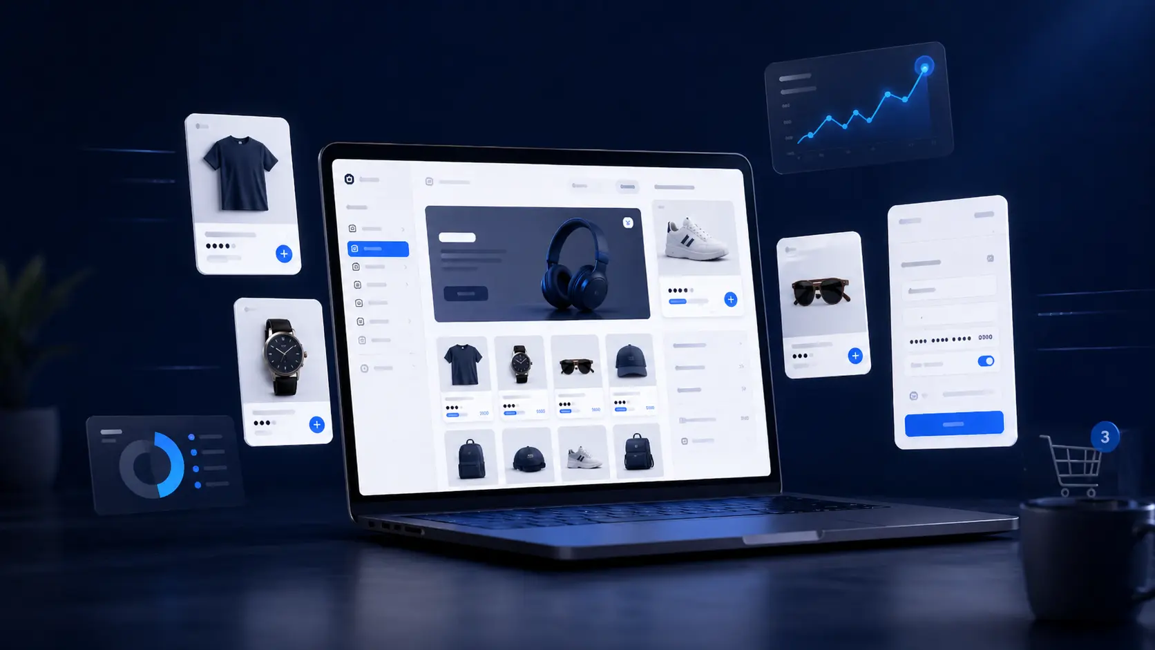 ecommerce ვებსაიტის დამზადება პროდუქტის კატალოგით და გადახდით